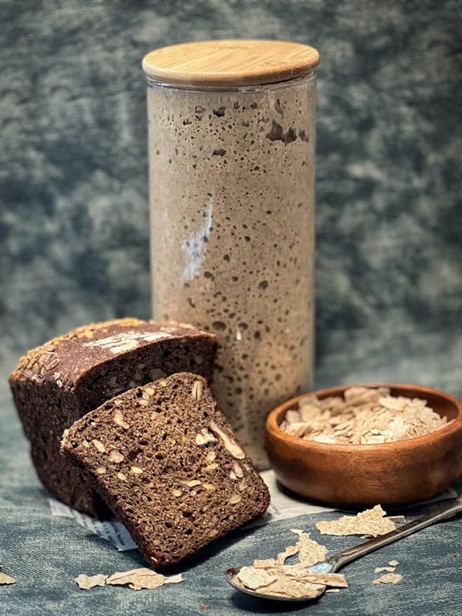 Rye Flour Organic Sourdough Starter Sourdough Style Starter Culture | Homemade Artisan Bread | Heirloom, non-GMO | Live Culture Bread Mix *Kosher Pareve (1.7oz / 50g) By Miriam's Kitchen