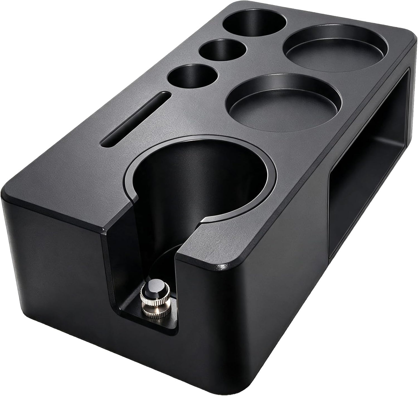 Upgraded Espresso Tamping Station,Espresso Accessories Organizer,Multi-Functional Coffee Accessories Tamper Station,Espresso Station Fit For Standard Portafilter (Black, 51-58mm)