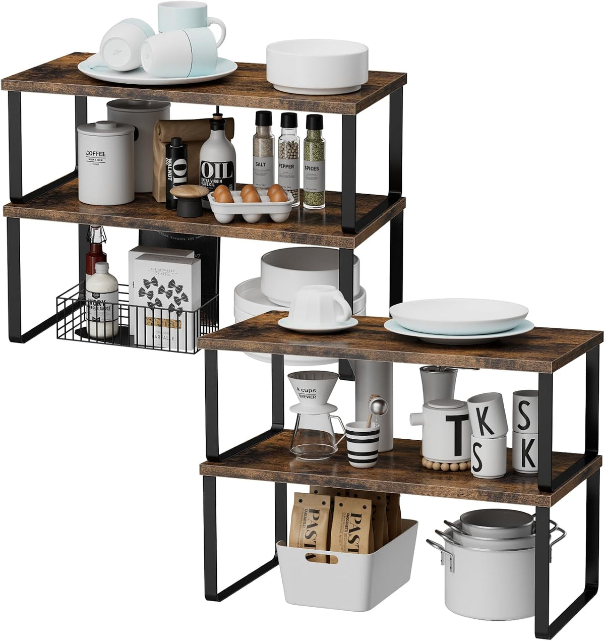 OGEMXU Cabinet Shelf Organizers