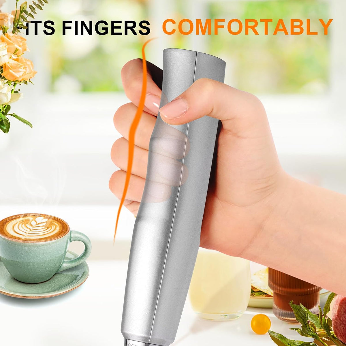 YUSWKO Handheld Milk Frother Wand for Coffee