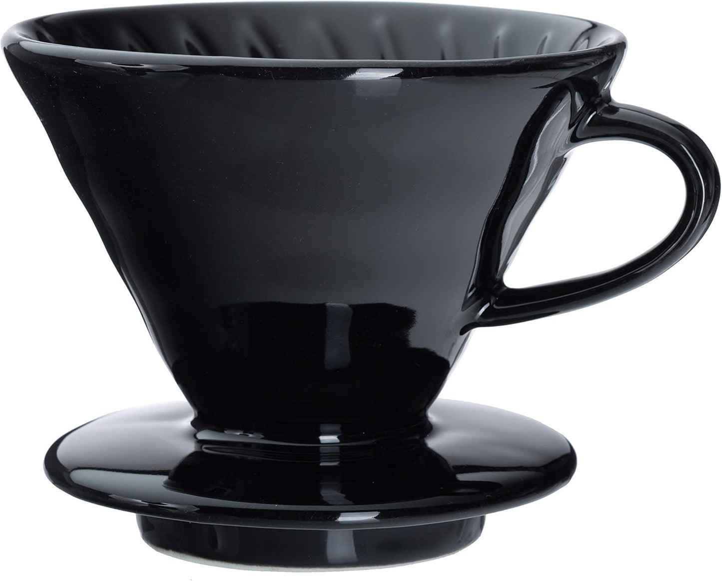 Pour Over Coffee Dripper - Ceramic Slow Brewing Accessories for Home, Cafe, Restaurants - Easy Manual Brew Maker Gift - Strong Flavor Brewer