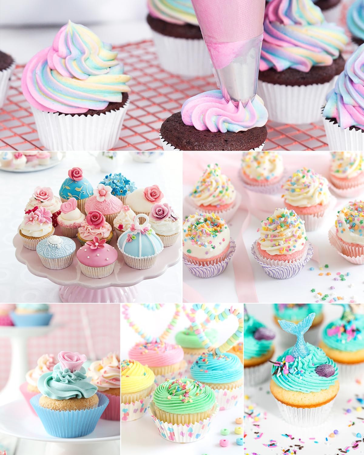 18 Inch Large Piping Bags Disposable, 100 Pieces Icing Bags, Tipless Piping Bags, Thickened Pastry Bags, Non-Slip &amp; Anti-Burst, Frosting Piping Bags for Cakes Cookies Decoration
