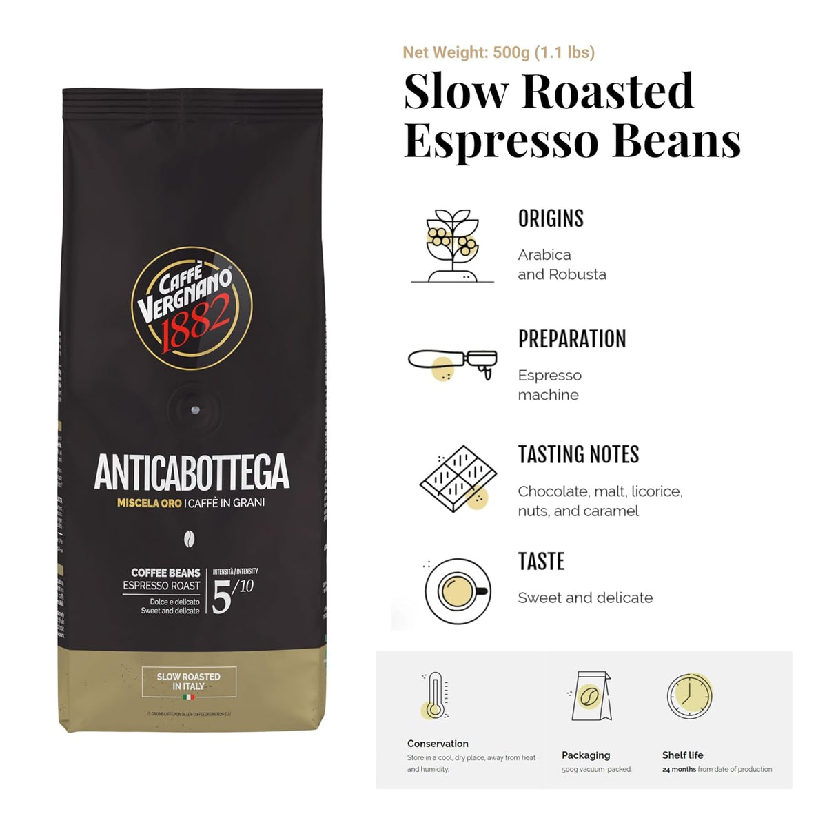 Caffe Vergnano Variety Whole Bean Coffee
