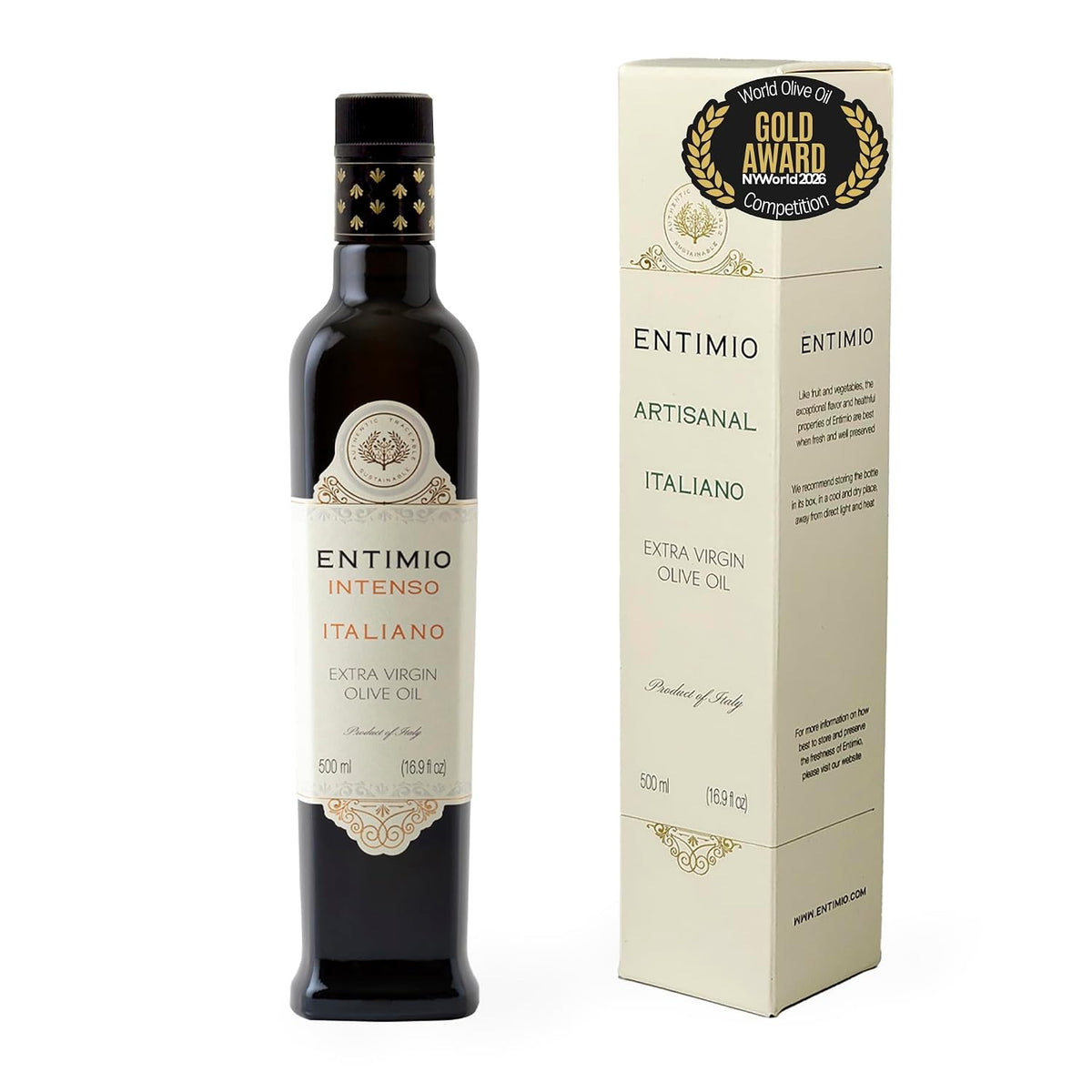 Entimio Intenso Organic Italian Extra Virgin Olive Oil from Italy