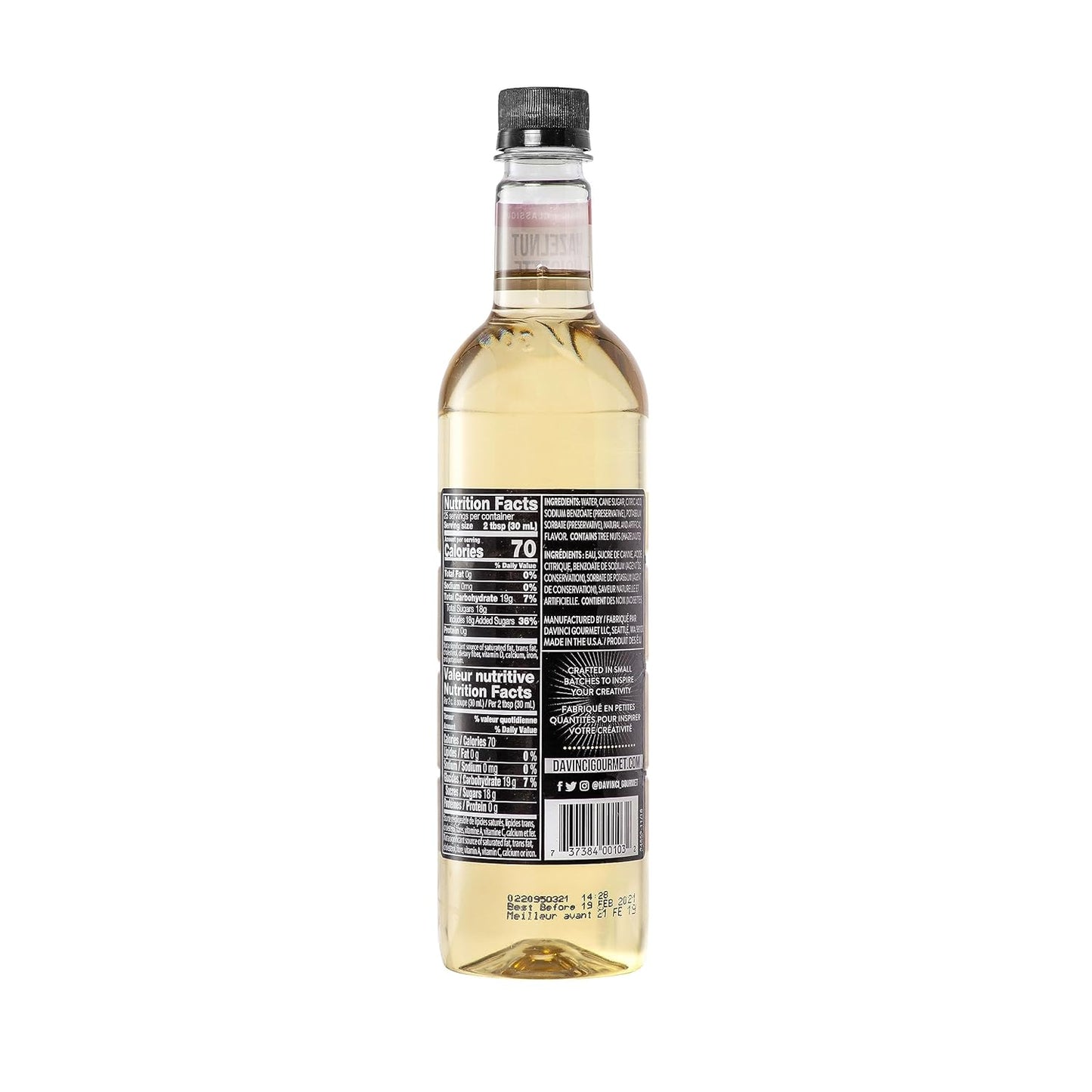 DaVinci Gourmet Classic Original Hazelnut Syrup, 25.4 Fluid Ounces