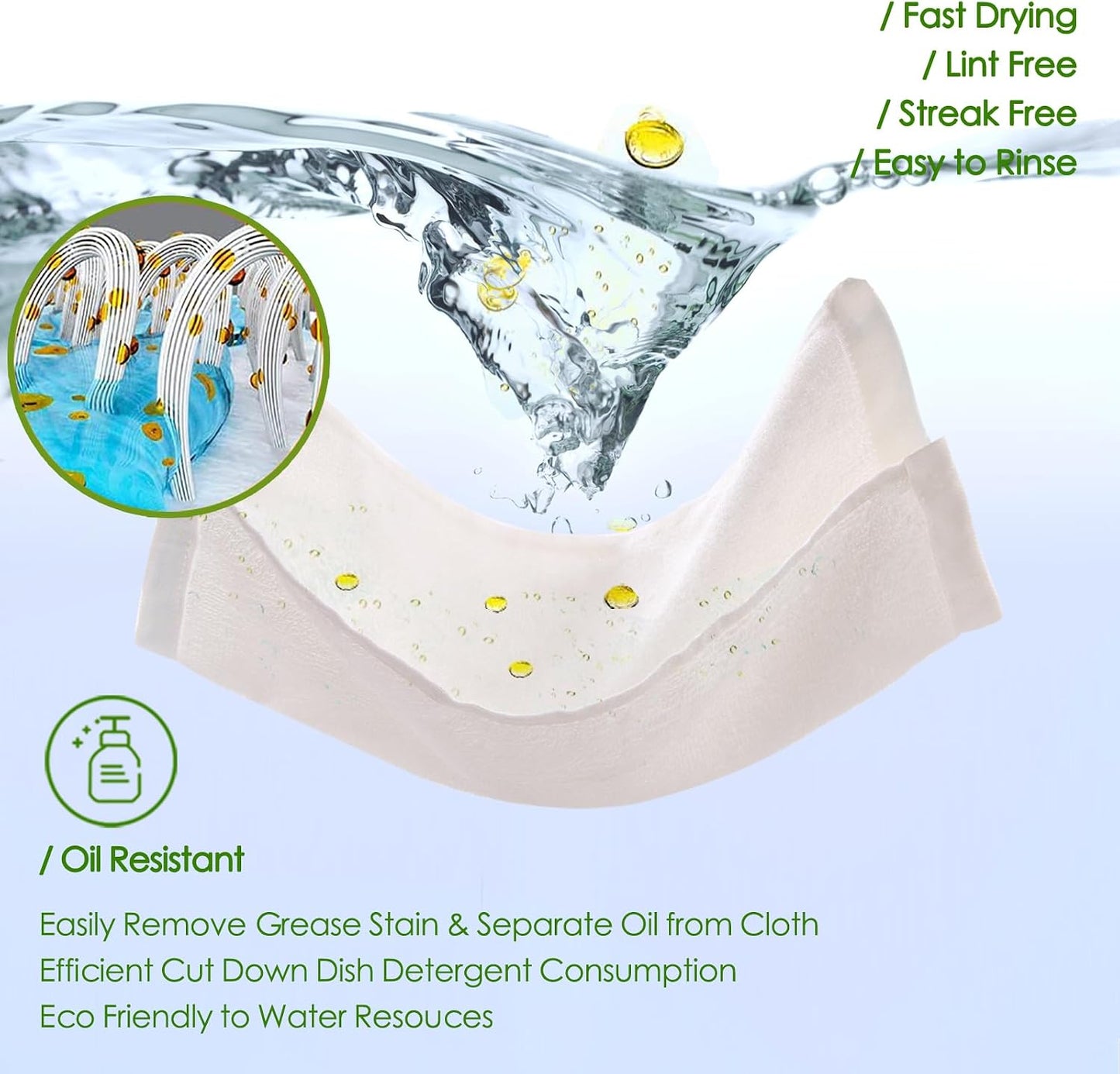 Dish Wash Cloths 6 Pack,Reusable Cleaning Cloth,14''x10'',Multi-Color