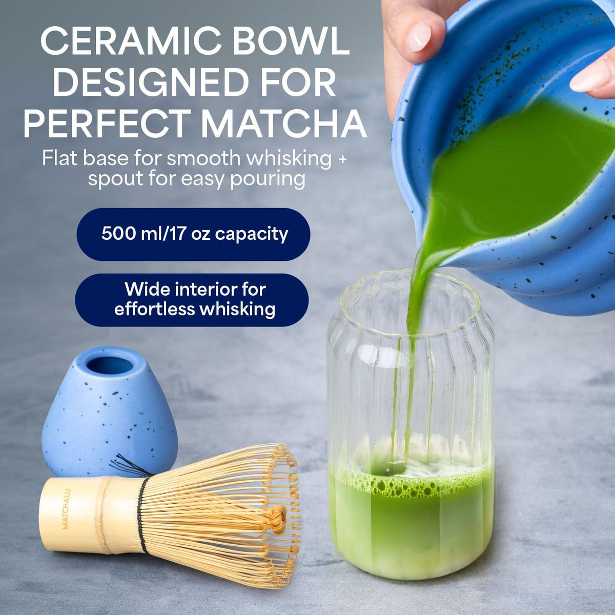 Matcha Whisk Set With Ceramic Matcha Bowl