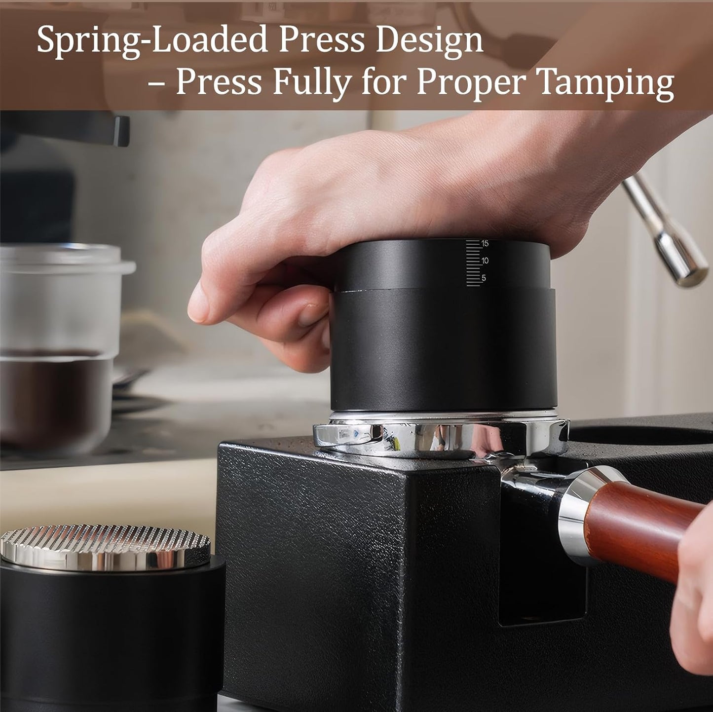 58.35MM Espresso Accessories - WDT Tool , Coffee Tamper set with 2-in-1 Design, 304 Stainless Steel Premium Coffee Accessories for Home Baristas &amp; Beginners