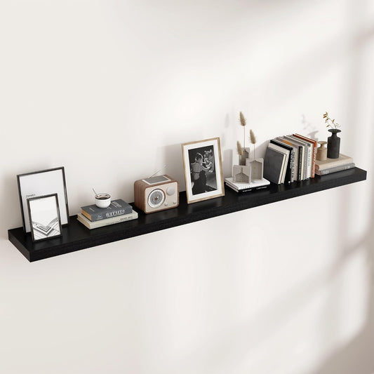 Floating Shelves for Wall, Large Wall Mounted Shelves with Invisible Brackets, Long Wood Floating Shelf for Living Room,