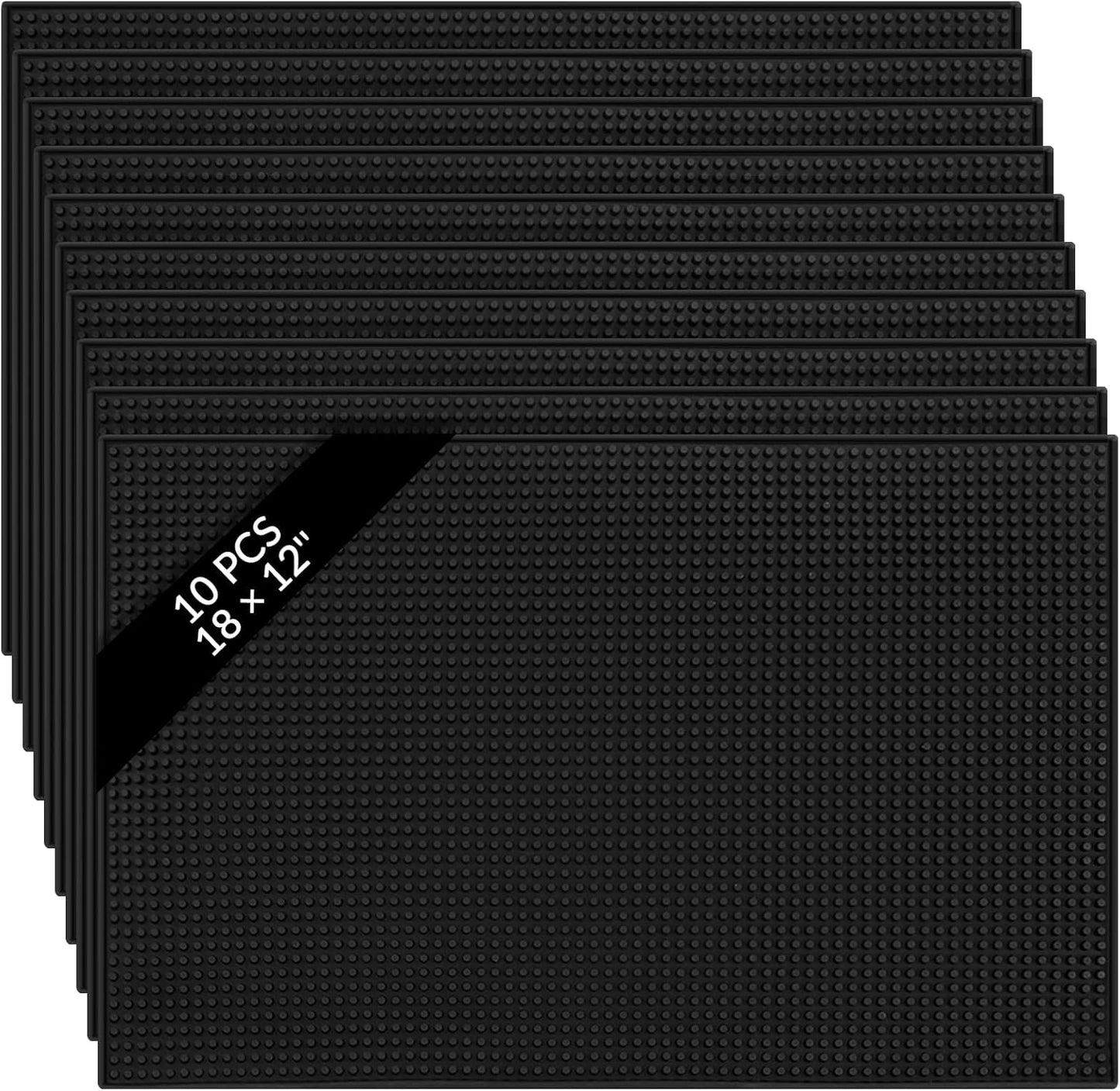Tioncy 10 Pcs Bar Mat for Countertop 18 x 12 Inch Non Slip Rubber Mat Service Spill Cocktail Bartend