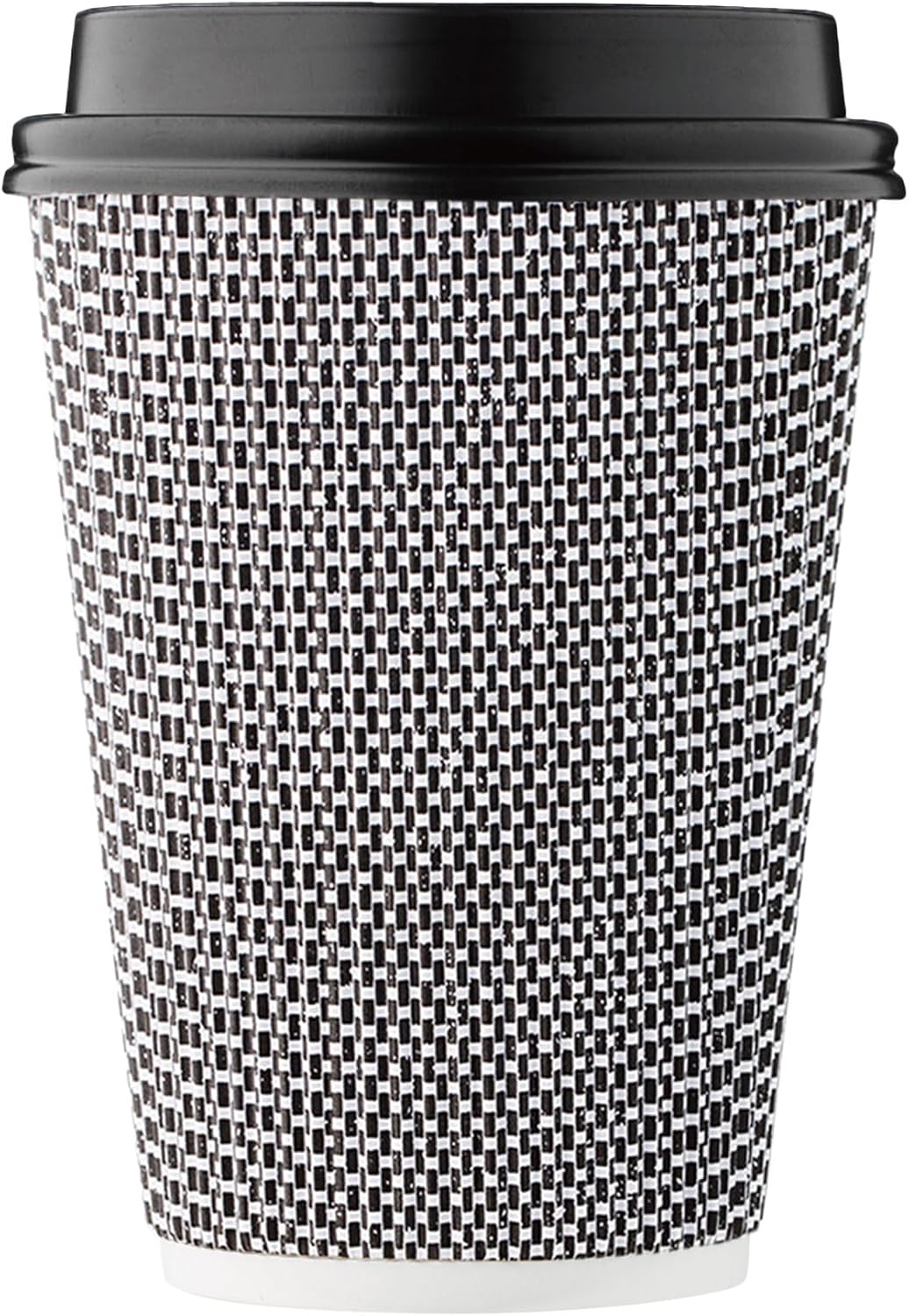 [100 SET]Harvest Pack 12 oz Disposable Coffee Cups, Insulated Ripple Double-Walled Paper Cups with L
