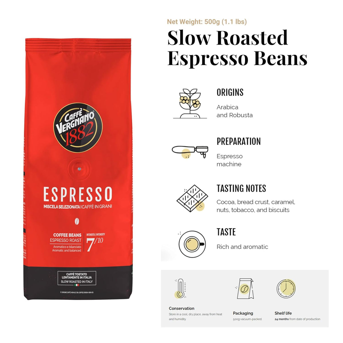Caffe Vergnano Variety Whole Bean Coffee