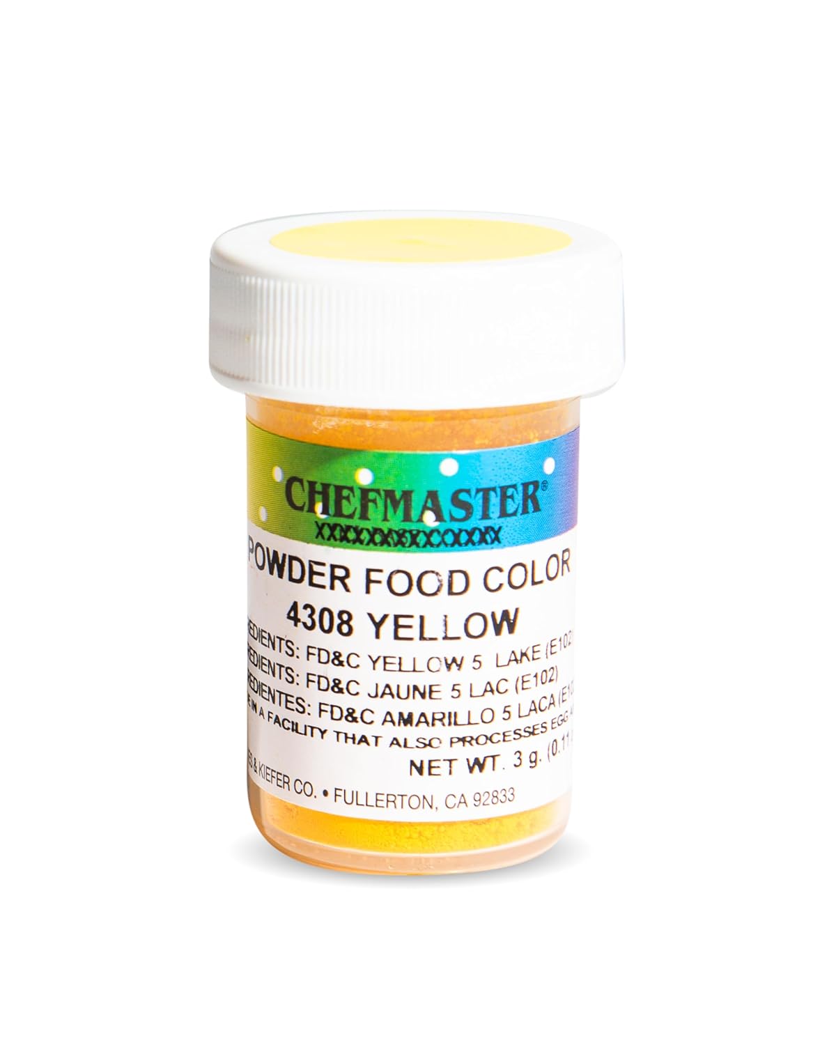 Chefmaster Yellow Dry Powder Candy Color | Vibrant Shades | Chocolate, Macarons, Fondant | Decoratin