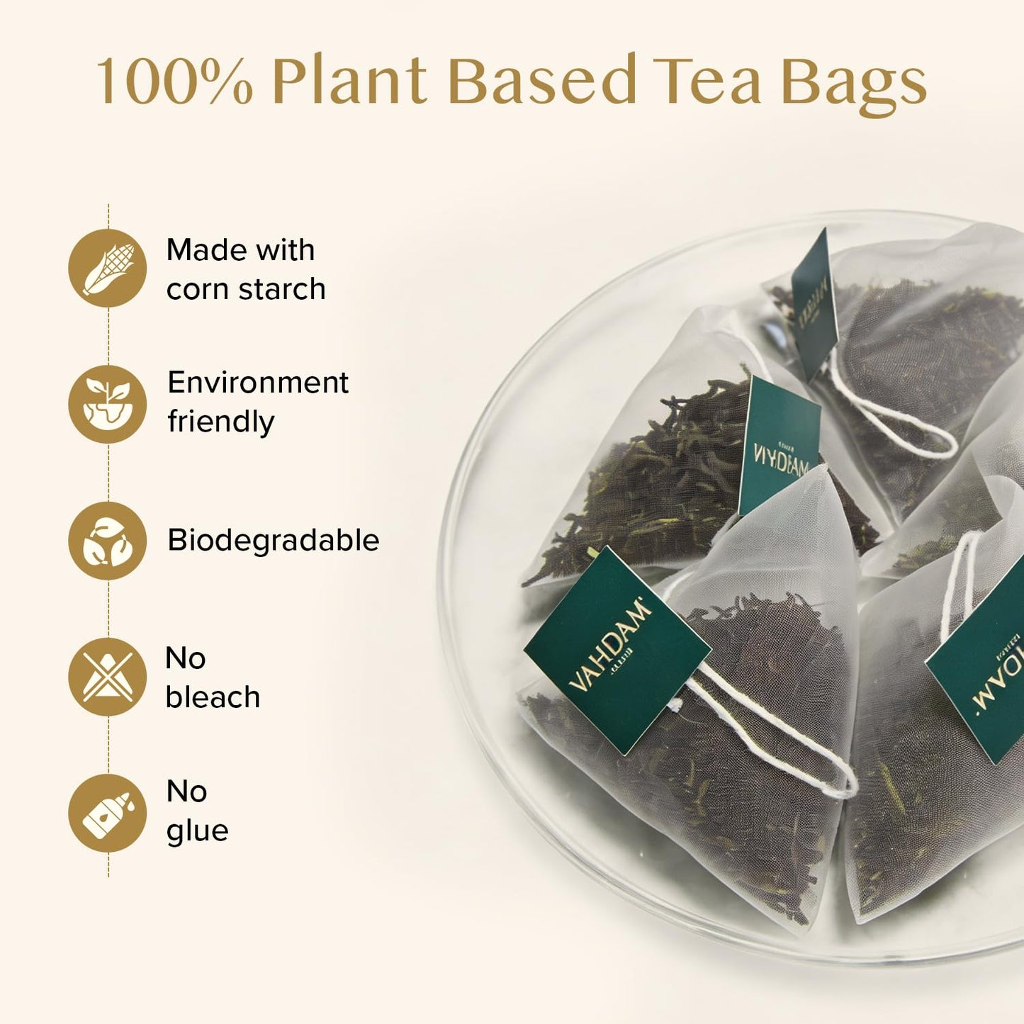 VAHDAM Darjeeling Spring Tea Bags (100 Count) Exotic First Flush Black Tea | Premium Long Leaf Quality | Aromatic, Robust Flavor, Unblended Darjeeling Tea| Caffeinated, Non GMO |Resealable Ziplock Pouch