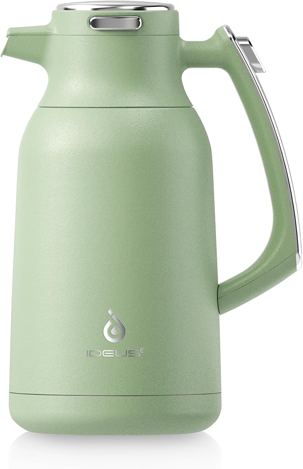 IDEUS Thermal Coffee Carafe 68oz (2,000ml), Stainless Steel Double Wall Insulated Vacuum Flask, Wate