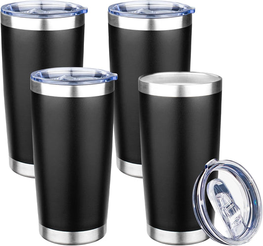 20oz Tumbler with Lid Double Wall Vacuum Insulated Travel Coffee Mug Stainless Steel Thermal Cup Powder Coated Sturdy Coffee