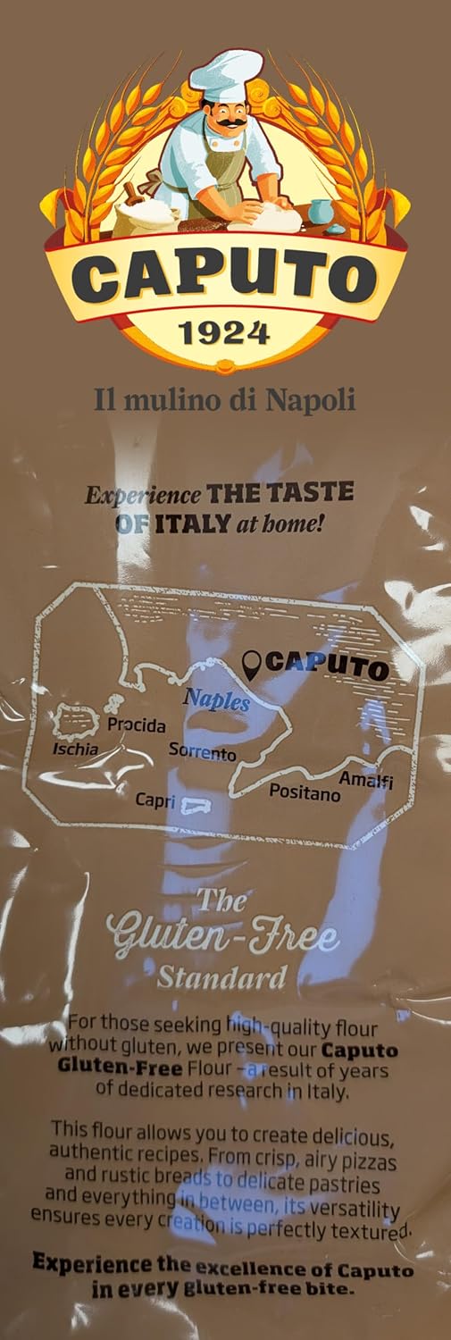 Antimo Caputo Gluten Free Pizza Flour 11 Lb Bulk - All Natural Multi Purpose Flour & Starch Blend for Baking Pizza