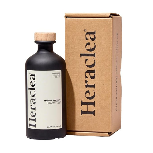Heraclea - Mature Harvest - Extra Virgin Olive Oil - Organic Olive Oil - Cold Pressed EVOO - Polyphenol Rich EVOO - 16.9oz
