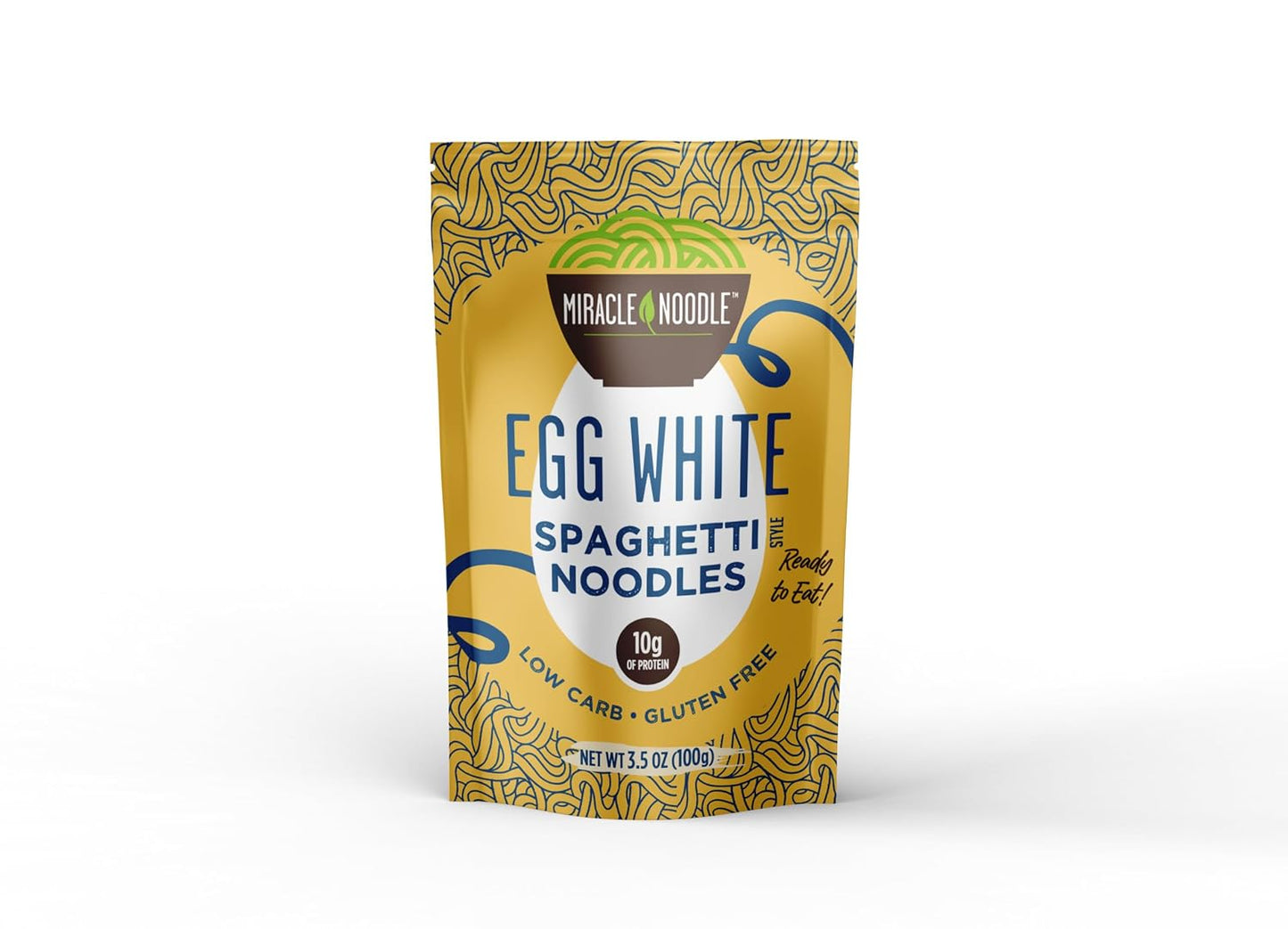 Miracle Noodle Egg White Spaghetti Pasta, 3.5 Oz (Pack of 6)