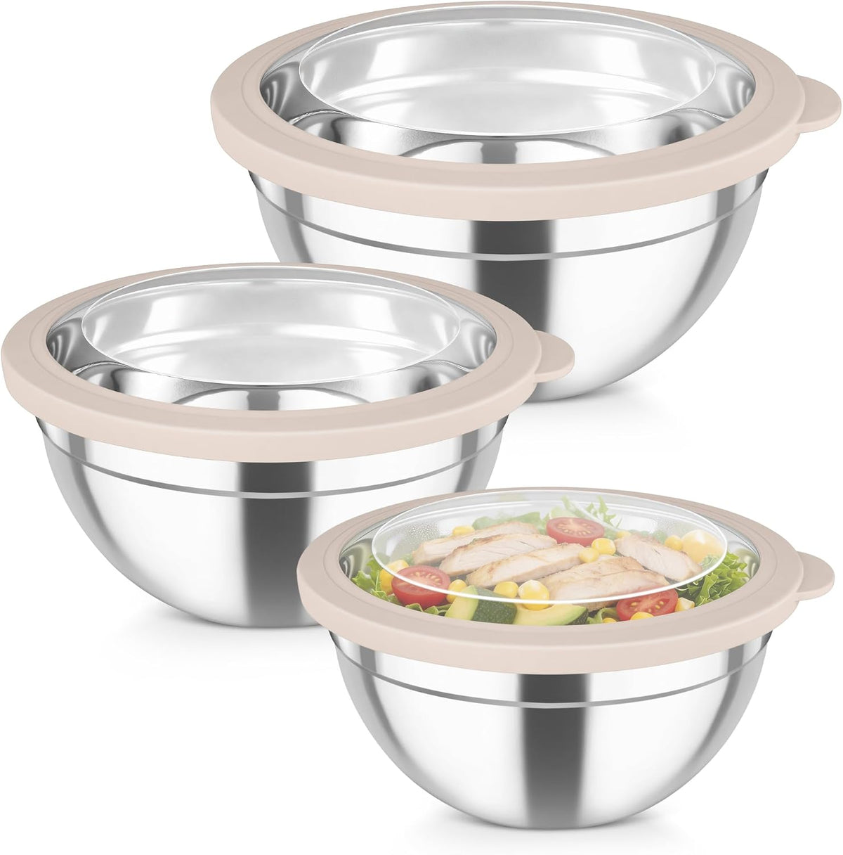 TeamFar Mixing Bowls with Lids