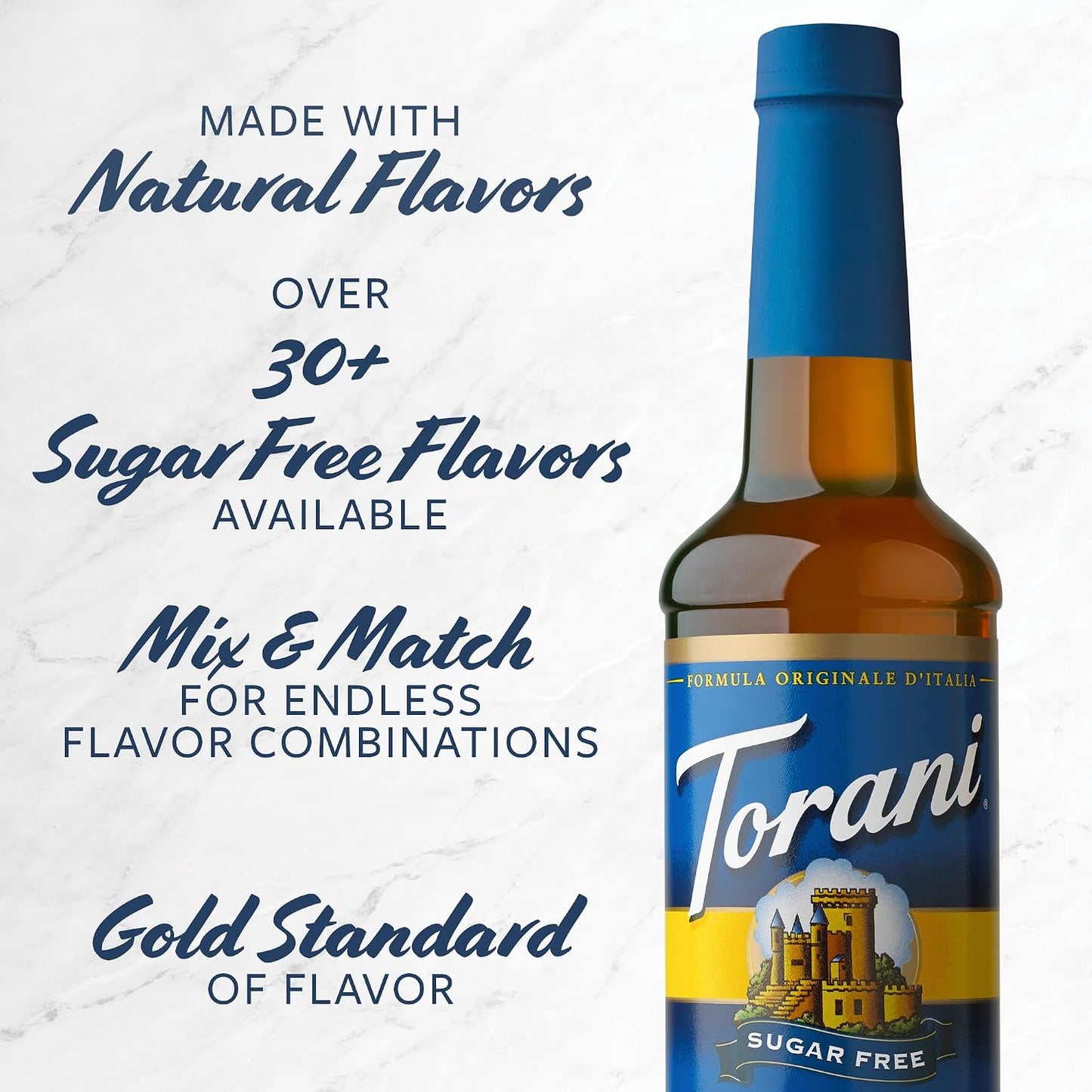Torani Sugar Free Raspberry Flavored Drink Syrup, 25.4 fl oz, 4 Pack