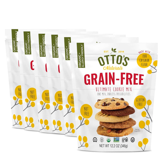 Otto's Naturals Grain-Free Ultimate Cookie Mix, 12.2 Oz., 6 Pack, Top 9 Allergen-Free, Versatile for Classic Baked Treats,
