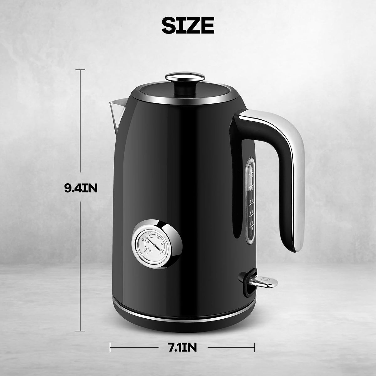 PUKOMC Electric Kettle, 1.7L Stainless Steel Electric tea kettle