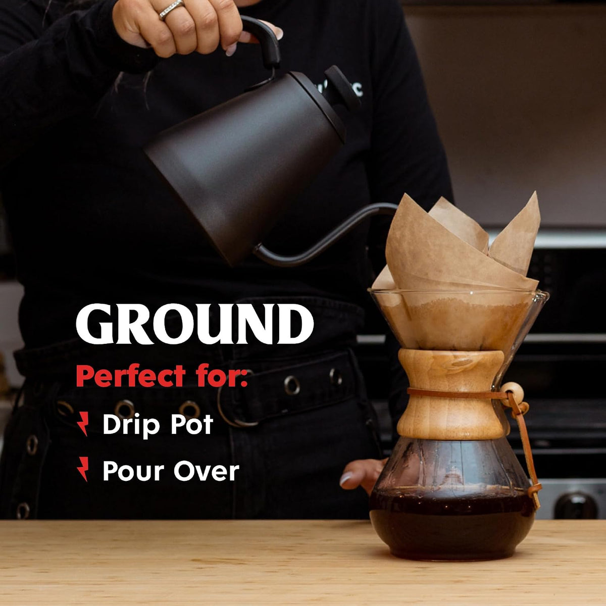 Death Wish Coffee Organic Dark Roast Ground Coffee