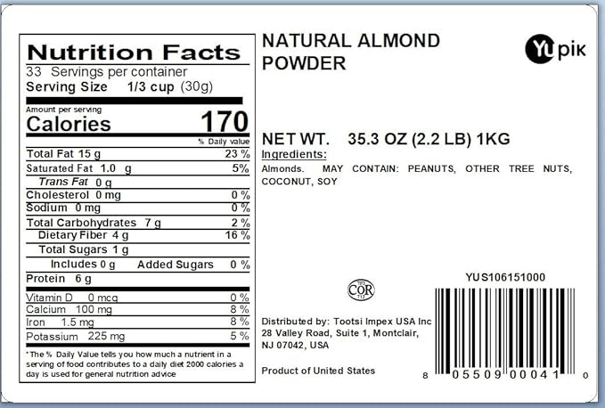 Yupik Ground Natural Powder, almond, 35.2 Ounce, Pack of 1