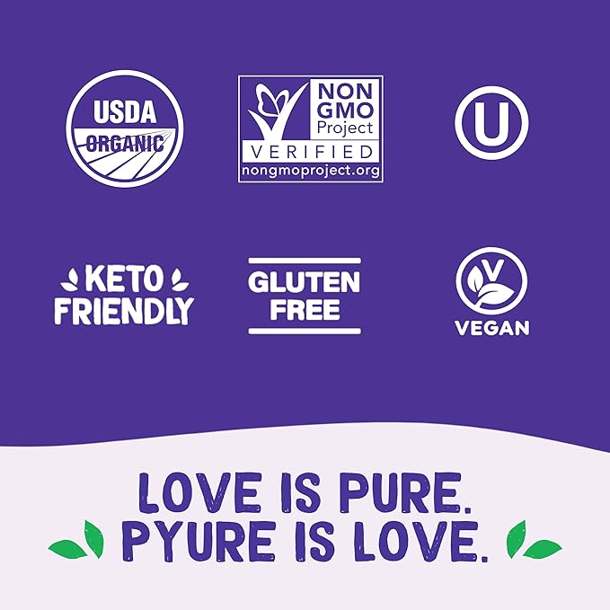Pyure Organic Vanilla Stevia Liquid Sweetener | Sugar-Free Stevia Drops | Keto Sugar Substitute | Zero Calorie, Zero Carb,