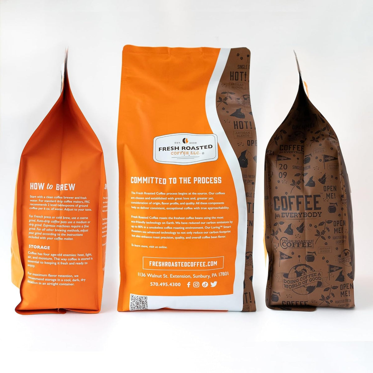 Fresh Roasted Coffee, 100% Dark Colombian Drip Ground Coffee, Med-Dark Roast, Kosher, 12 oz
