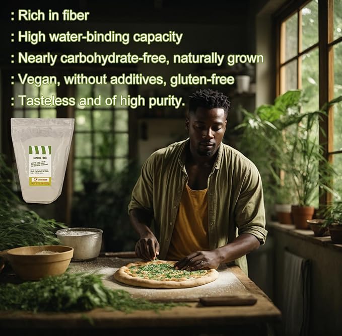 Zimmermann Bamboo Fiber 2.2lb 1000g, gluten free flour, Non GMO, Keto Flour, 100% Bamboo, Keto & Low-Carb Baking & Cooking, Low Calorie Flour