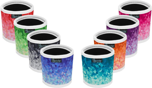 Beautyflier 8pcs Anti-Slip Neoprene 2.5mm Thick Collapsible Heat Resistant Coffee Cup Insulated Sleeve for Coffee/Tea/Cold