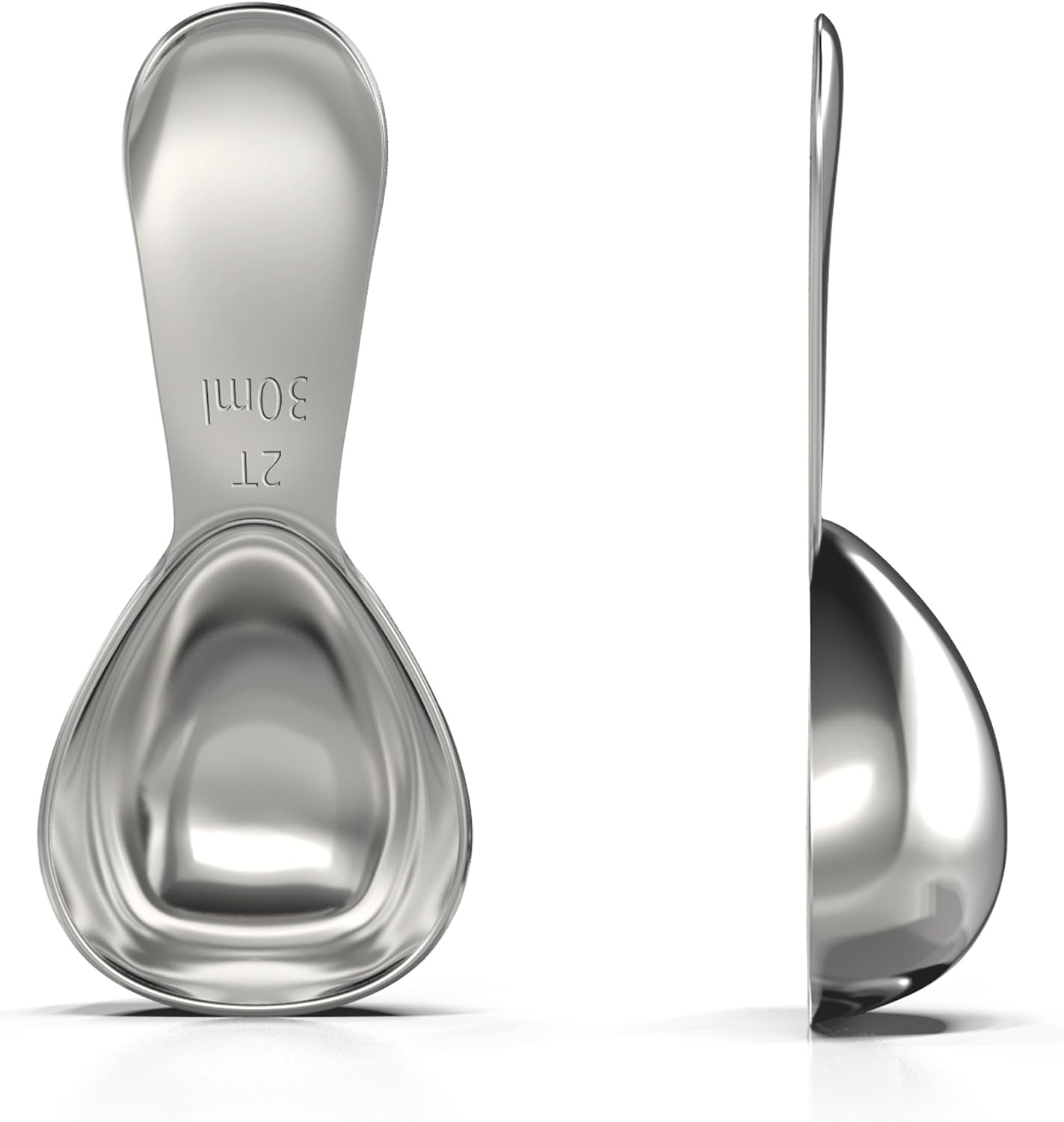 BALCI Stainless Steel Coffee Scoop - 2 Tablespoon (30ml) | Heavy duty exact measuring spoon for coffee, tea, sugar, flour &amp; more. Premium 18/8 stainless steel construction.