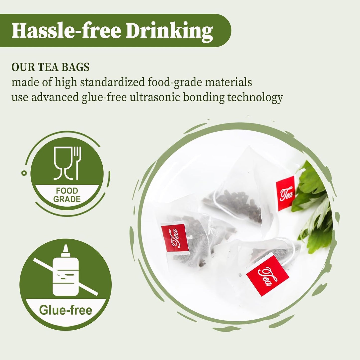 FullChea - Mugwort Tea Bags, 40 Count, Dried Mugwort Leaves | 100% pure mugwort leaf herbal tea, naturally rich in antioxidants, caffeine-free and easy to brew hot or iced