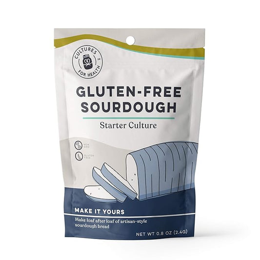 Cultures for Health Gluten Free Sourdough Starter | Heirloom Dehydrated Culture for Baking Gluten Free Bread | DIY Pasta,