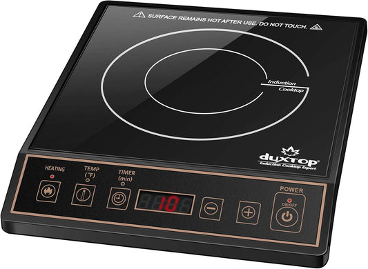 Duxtop 1800W Portable Induction Cooktop Countertop Burner, Gold 9120MC/BT-M20B