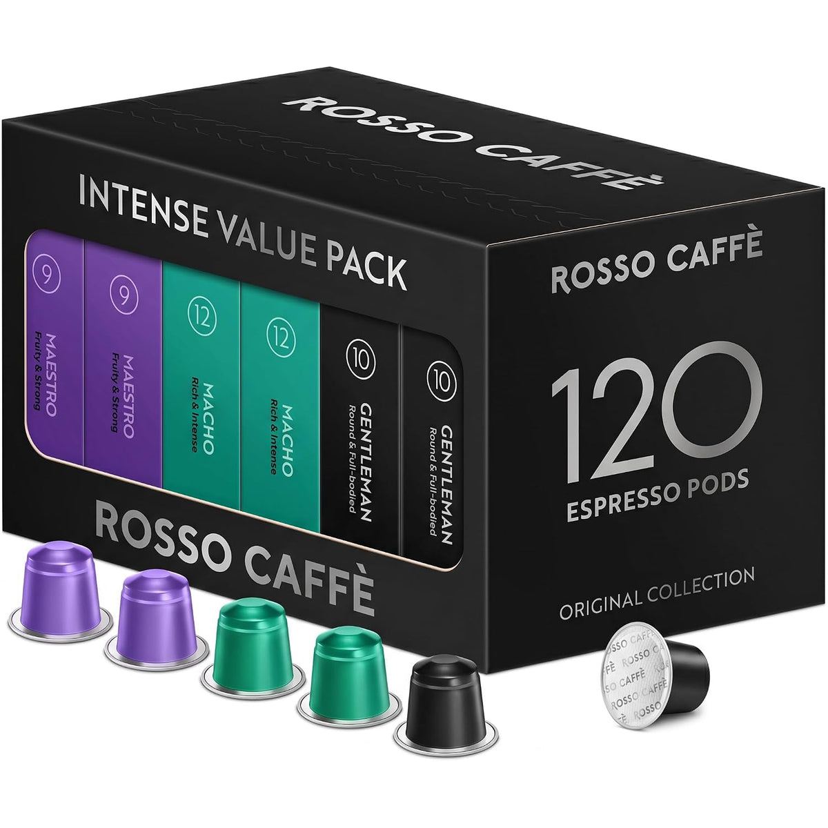 ROSSO CAFFÈ Espresso Pods for Nespresso Original Machines