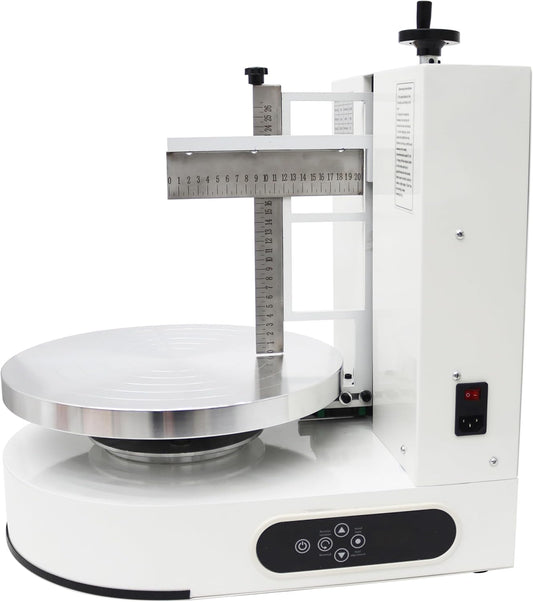 TECHTONGDA Cake Frosting &amp; Smoothing Machine Stainless Steel Scraper 110V