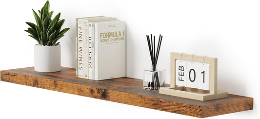 Vivelove Farmhouse Single Floating Shelves for Wall 48 in x 10.3in x 1.8in, Large Wall Long Shelves Heavy Duty 80 lbs for