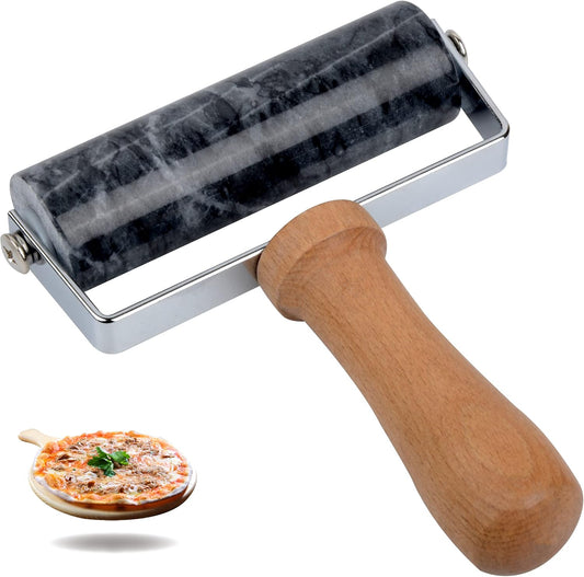 Tianman Small Marble Rolling Pin For Pizza &amp; Baking Cooking(5.3"Black).
