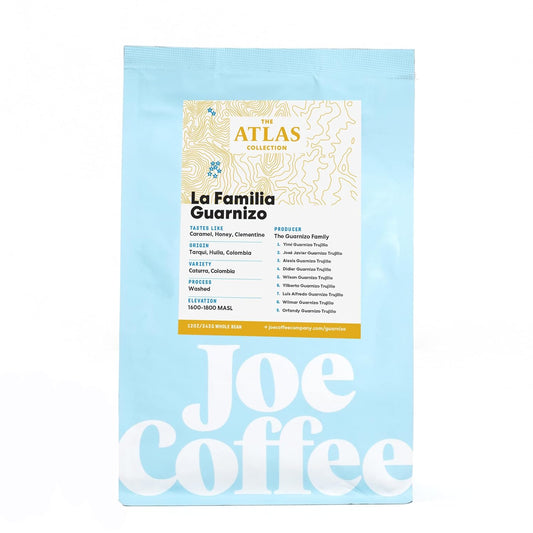 Joe Coffee Company - La Familia Guarnizo Whole Bean Specialty Coffee, 12 oz Bag | NYC Roaster, Rainforest Alliance