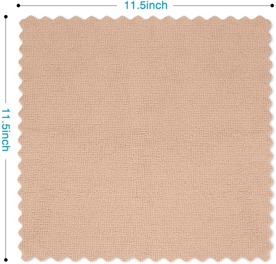 Orighty Microfiber Cleaning Cloth - 24 Pack, Brown Cleaning Rags 12x11 inch
