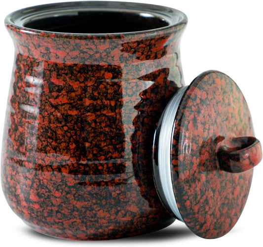 Ceramic Food Storage Jar, Coffee Canister for Countertop with Lids Airtight, Large Flour,Spices,Beans,Rice and Candies