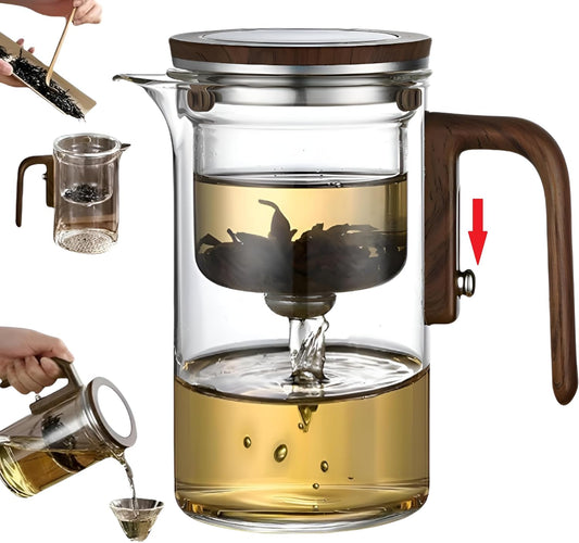 Enchanti Tea Pot, Creative Witchcraft Magic Glass Teapot, Detachable Loose Tea Glass Tea Infuser, Ideal for Tea Steeper