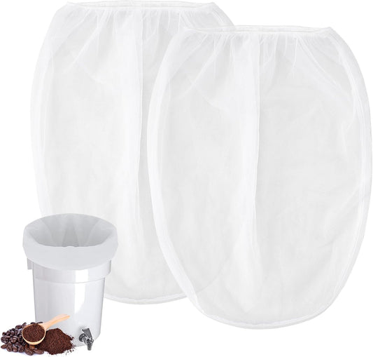 Alocs Cold Brew Coffee Filter Bag Compatible with Toddy Cold Brew System for 5 Gallon Commercial Brewers, Filter Bag for Coffee Grounds &amp; Ice Tea - Quick Drain, Washable &amp; Reusable (2 Pack)