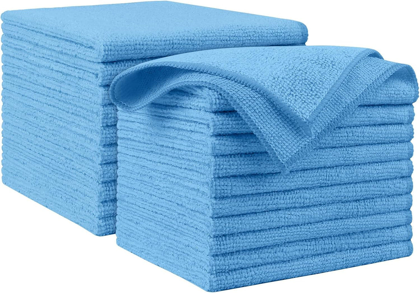 AIDEA Microfiber Cleaning Cloth Blue 20PK, Microfiber Towels for Cars, Premium Car Cloths, Dusting C