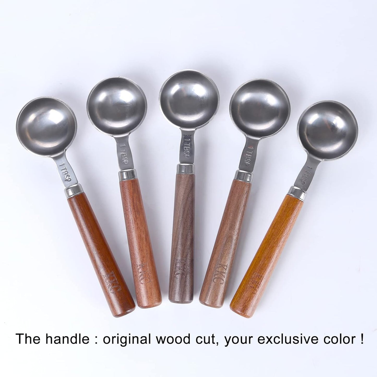 KKC HOME ACCENTS Wooden Long Handle Coffee Scoop - 1 tbsp, 9.17 inch