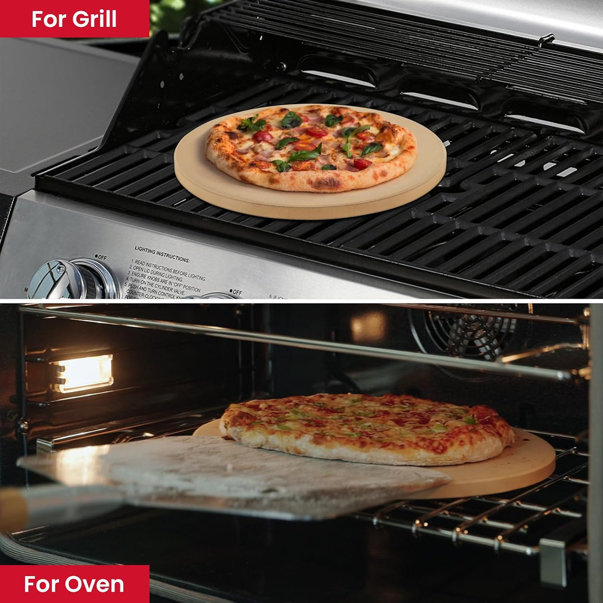 Unicook Pizza Stone for Oven & Grill