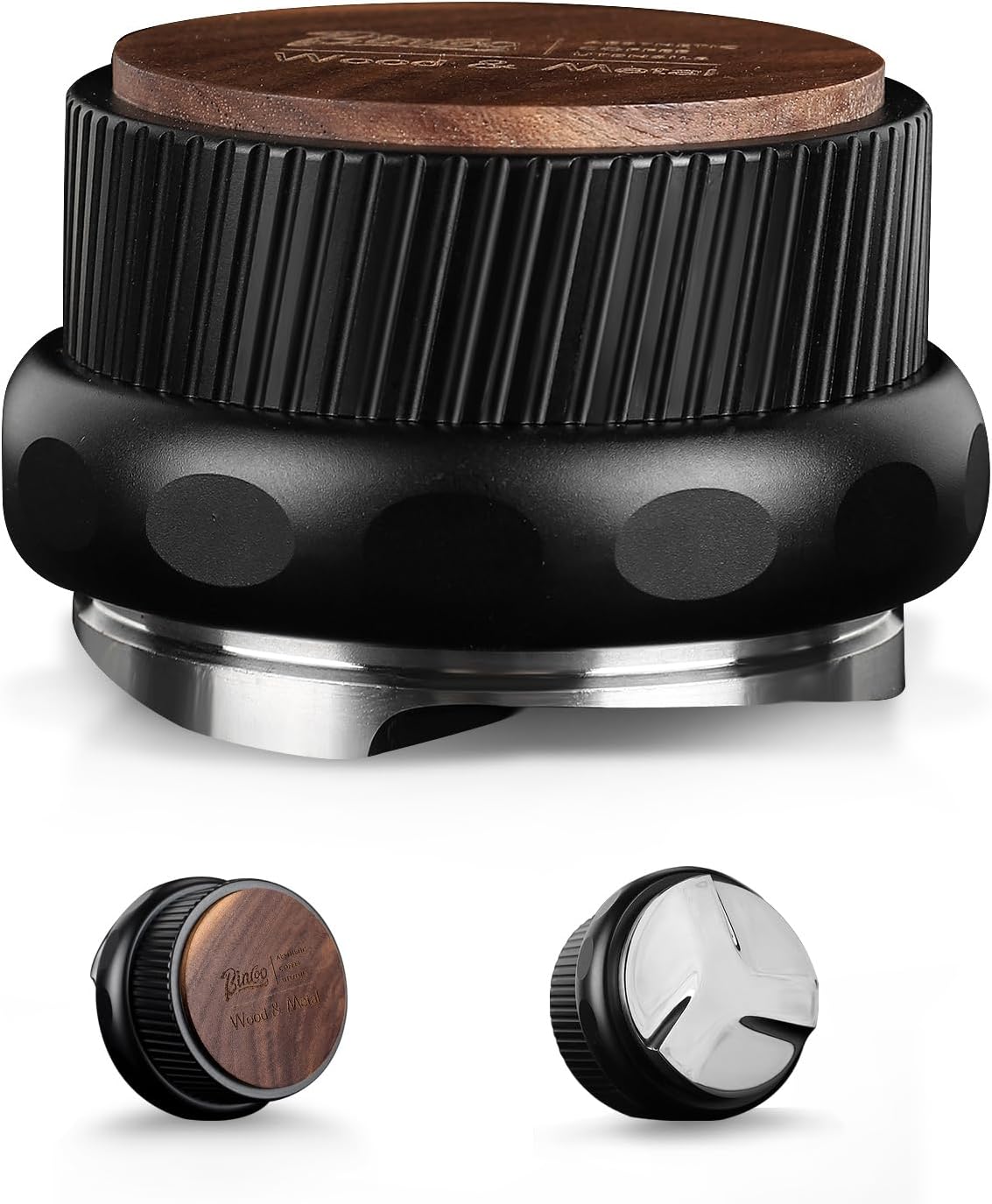 Bincoo 58mm Espresso Distribution Tool,Adjustable Depth Coffee Distribution-Espresso Coffee Leveler 